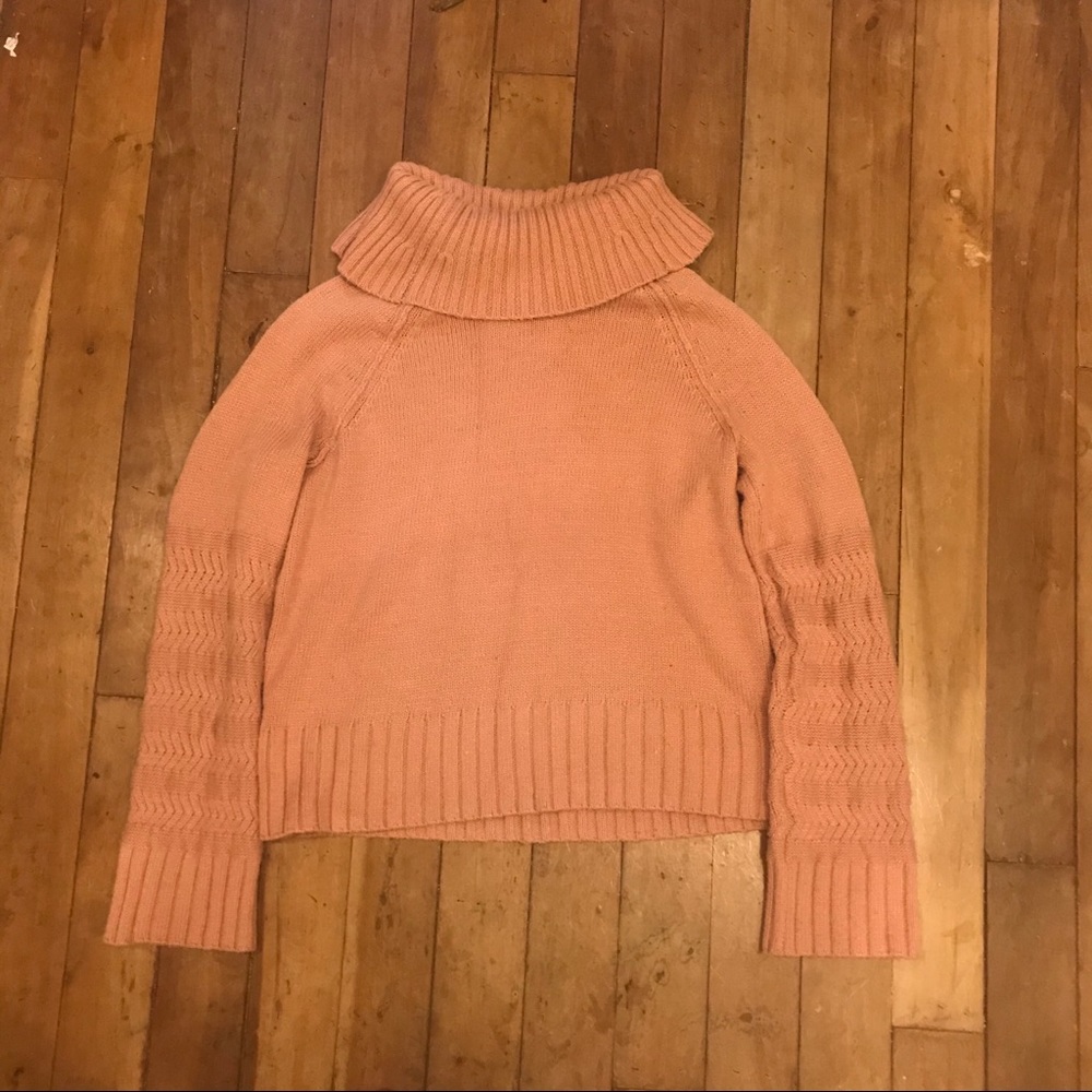 Caslon pink cowl neck sweater